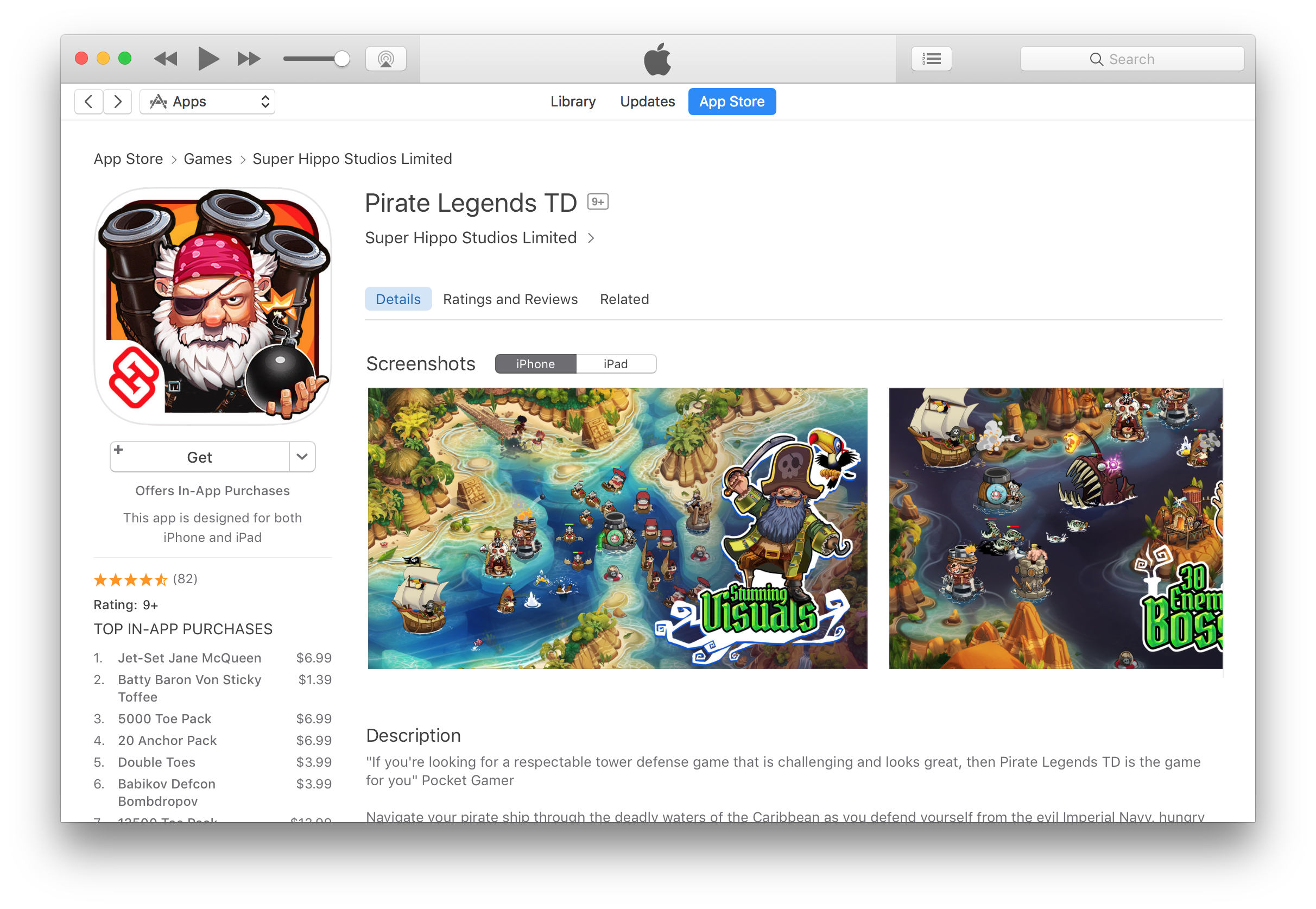 iTunes Store listing